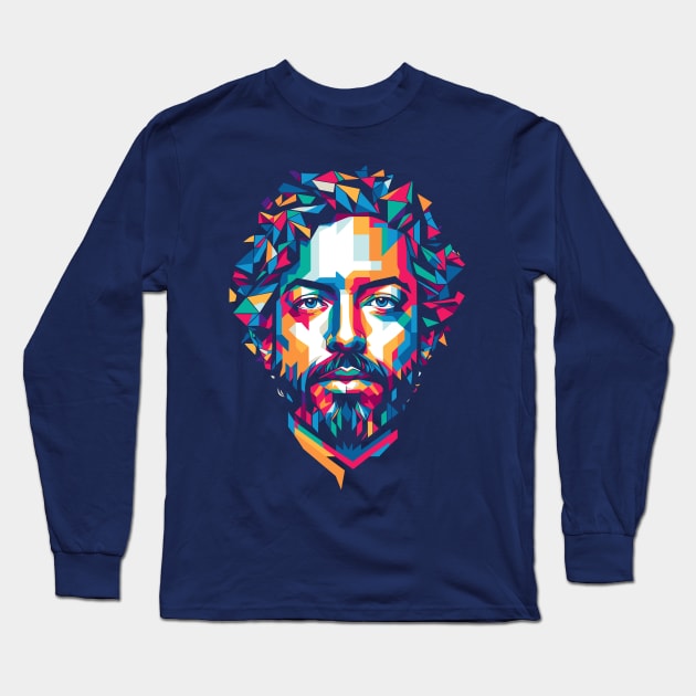 Aesop Rock in Abstract Long Sleeve T-Shirt by BAJAJU